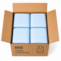 3 Layered Patient Bibs 13"x18" Case of 400 (4 Packs x 100 Bibs))