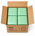 Disposable Dental Bibs, 3+1 Ply, 13” x 18”, Aqua – Case of 500 (4 Packs x 125 Bibs)