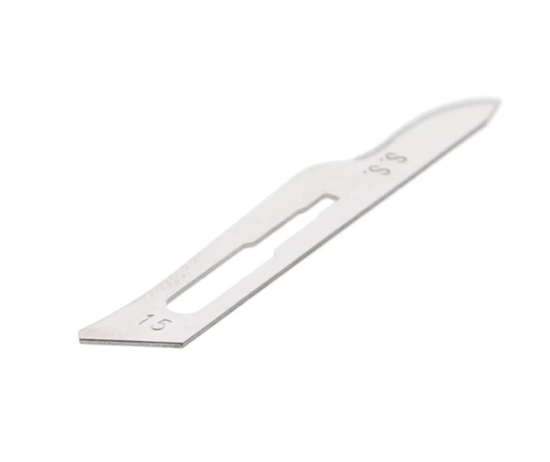 #15 Sterile Stainless Steel Surgical Scalpel Blades (10/Box)