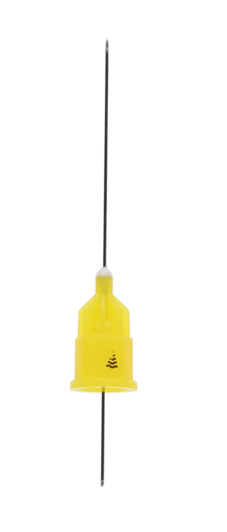 Dental Anesthetic Needles – 27G Long, 30 mm, Yellow Hub (100 Pack)