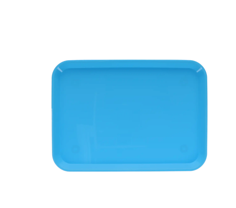 Plastic Flat Trays, Neon Blue – Dental Tray (1 Pack)
