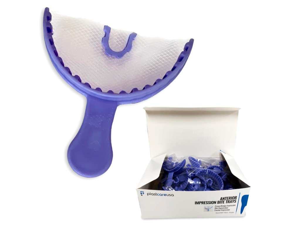 Anterior Purple Bite Registration Impression Trays – 35 Pack