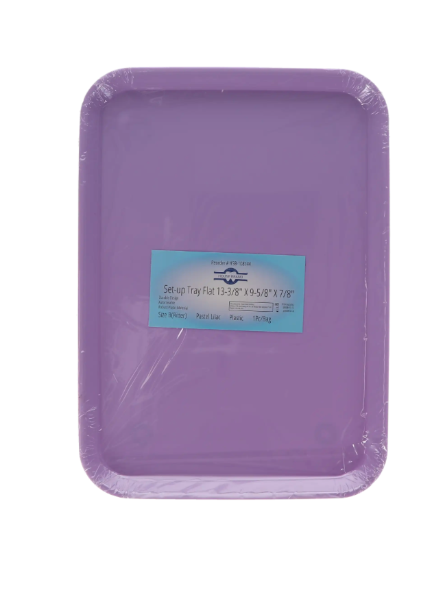 Plastic Flat Trays, Pastel Lilac – Dental Tray (1 Pack)